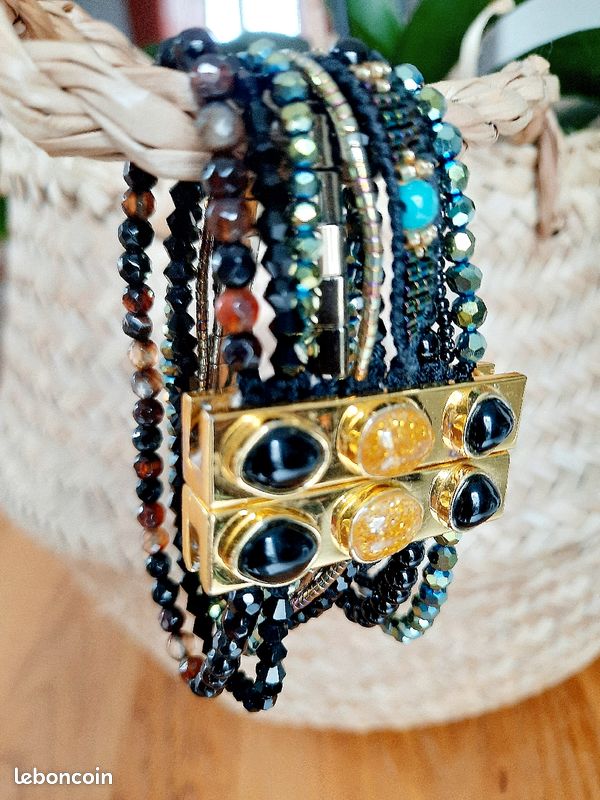 Superbe bracelet manchette Hipanema pierres (image 2)