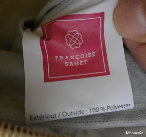Trousse à Maquillage Vintage Françoise Saget - Motif Floral Blanc - NEUVE Sans étiquette