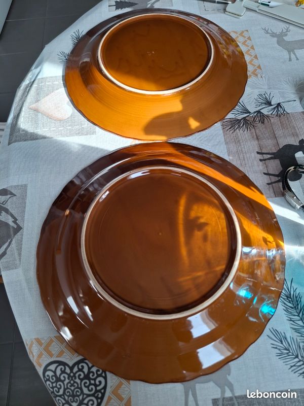 Lot de 2 plats de 35 cm décor paons (image 5)