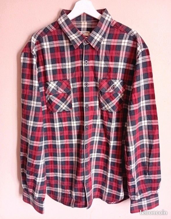 Chemise CELIO à Rayures Taille M ou 39/40 manches longues