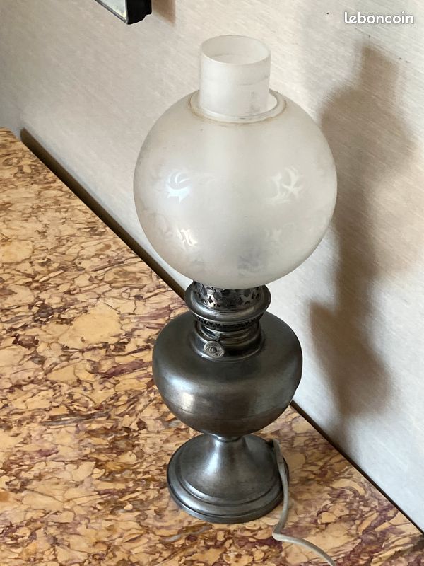 Lampe à pétrole étain (image 3)