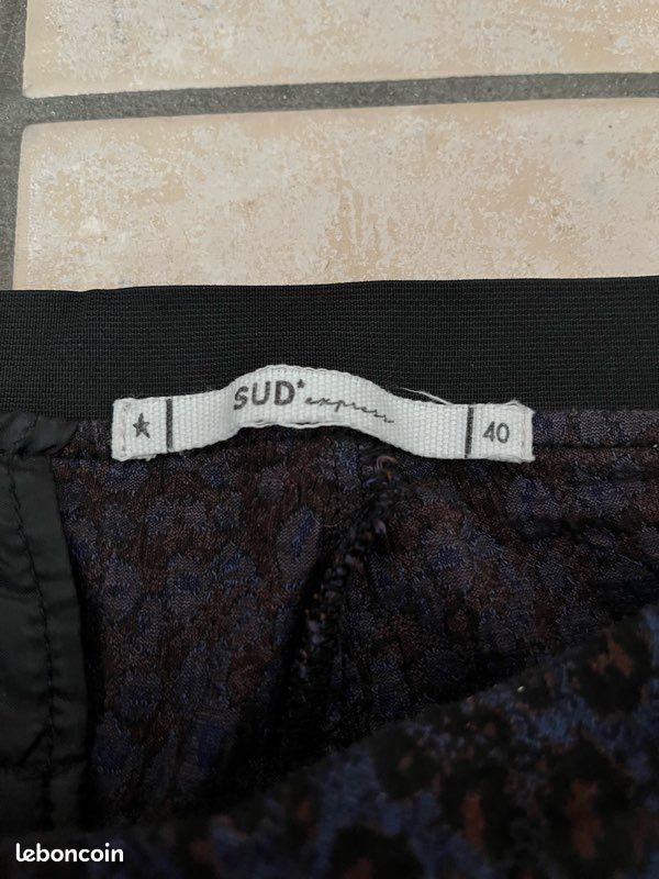 Pantalon Sud Express Léopard Bleu foncé (image 4)