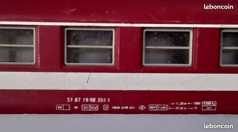 FRANCE TRAINS HO 254 VOITURE VOYAGEUR PLM EXPRESS MIXTE 1e + 2e Cl. OCEM AMENAGÉ - Collection