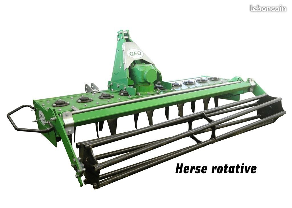 Herse rotative, enfouisseur de pierres pour tracteur (image 1)