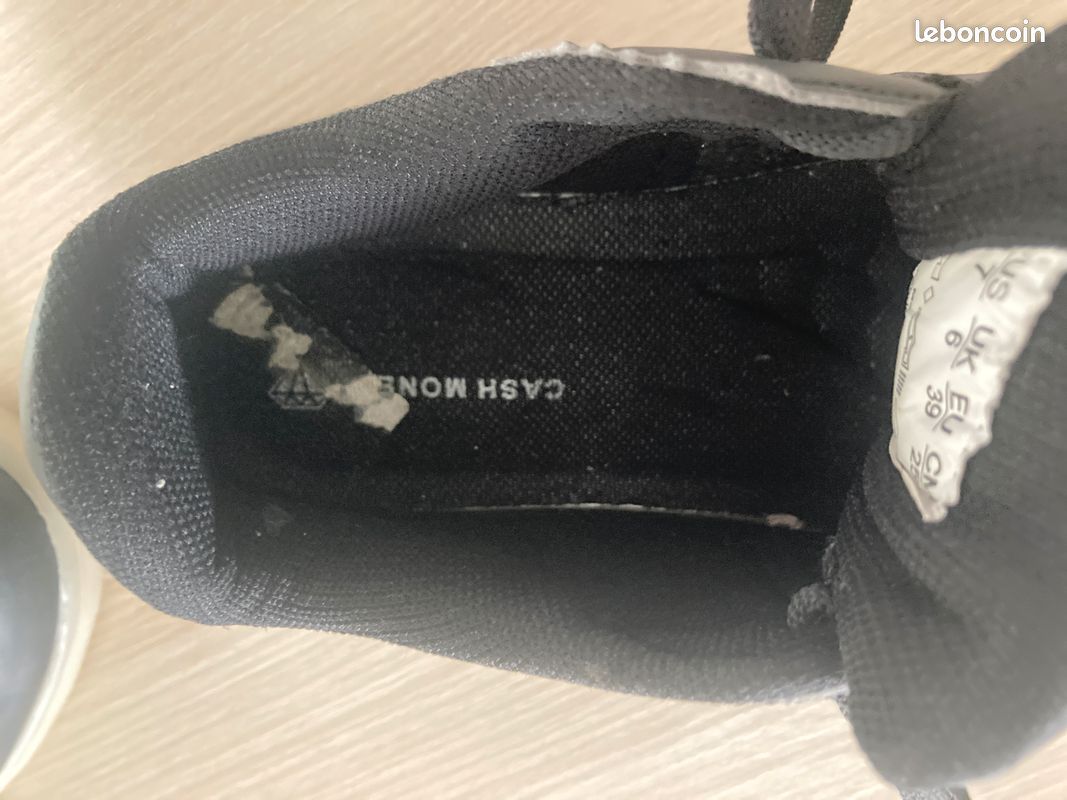 Sneakers basses noires lumineuses cash money taille 39 (image 5)