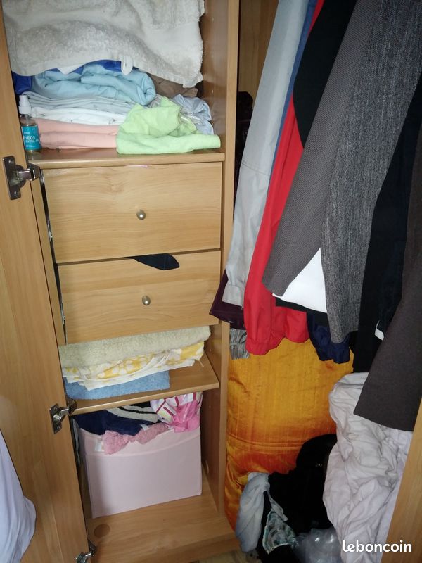 Armoire angle / dressing merisier clair tbe (image 2)