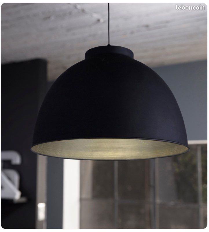 Suspension lumière acier noir (image 4)