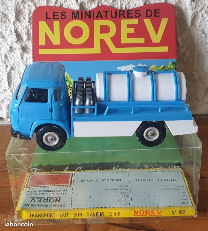 Norev Saviem – Camion Brasserie Et Citerne à Lait – Bleu – Occasion