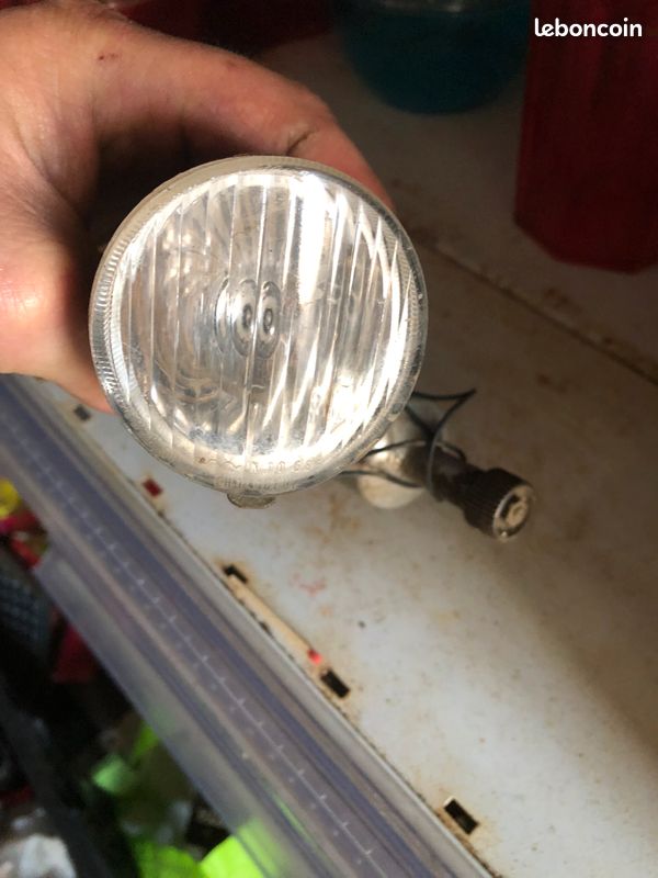 Lot Ancien Phare Avant Et Dynamo JOS - Vélo Français Chromé, état Vintage