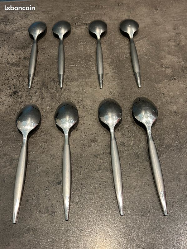 8 Cuillères à dessert en inox lisadalban (image 4)