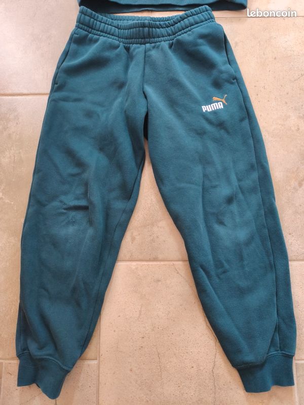 Jogging survêtement Puma vert foncé | Taille 9-10 ans | BE (image 2)