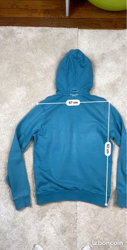 Sweat Homme Stone Island Bleu Zippé Intégral Taille S - Bon état