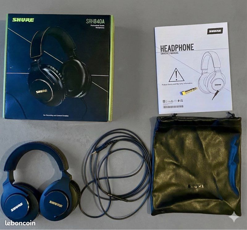 Casque Studio Shure SRH840A – Monitoring Pro, Noir, Neuf (emballage Ouvert)