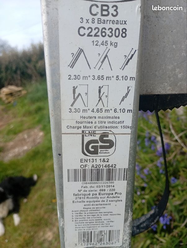 Échelle 3 brins 5m10 (image 3)