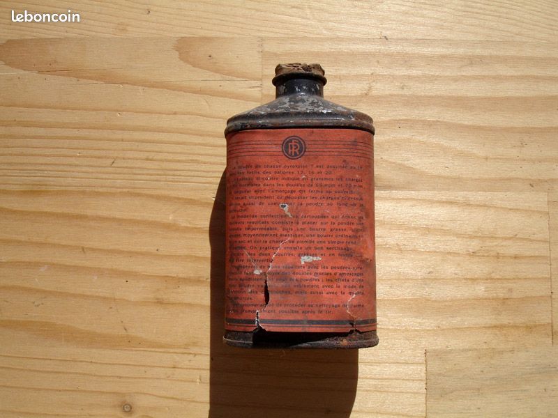 ANCIEN BIDON BOÎTE de Poudre de Chasse Pyroxylée 125 GRAMMES EUR 12,00 - FR