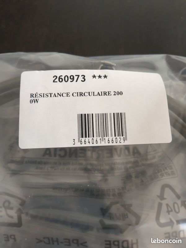Résistance circulaire 2000W pour Four, cuisinière 481225998405 ARISTON HOTPOINT, BAUKNECHT, CYLINDA, FAGOR, IGNIS, IKEA, IKEA WHIRLPOOL (image 2)