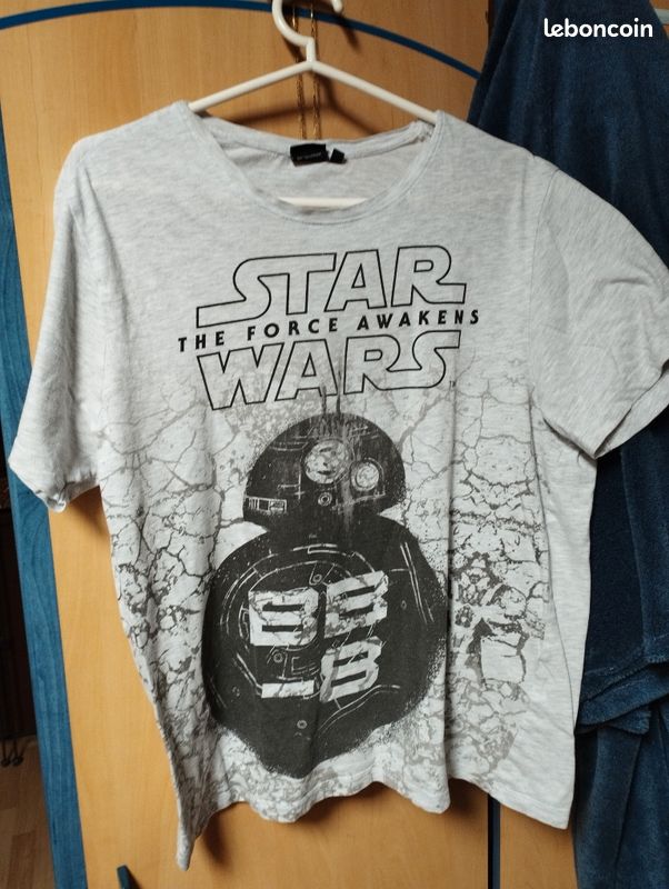 T-shirt Homme Old Navy - Graphisme Star Wars - Couleur Gris/jaune - Taille M - Occasion Très Bon état