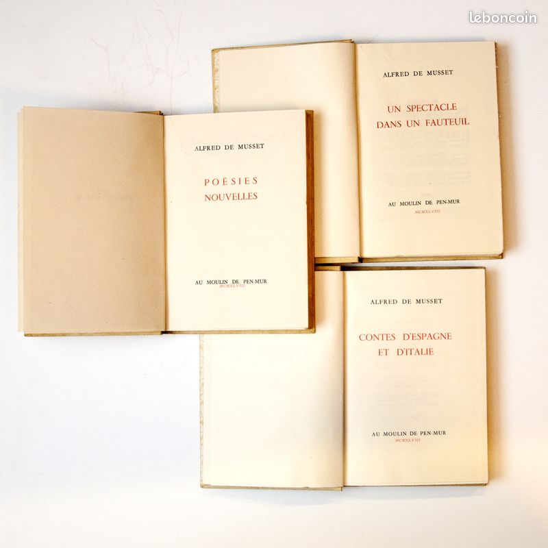 Coffret 3 livres Alfred de Musset (image 2)