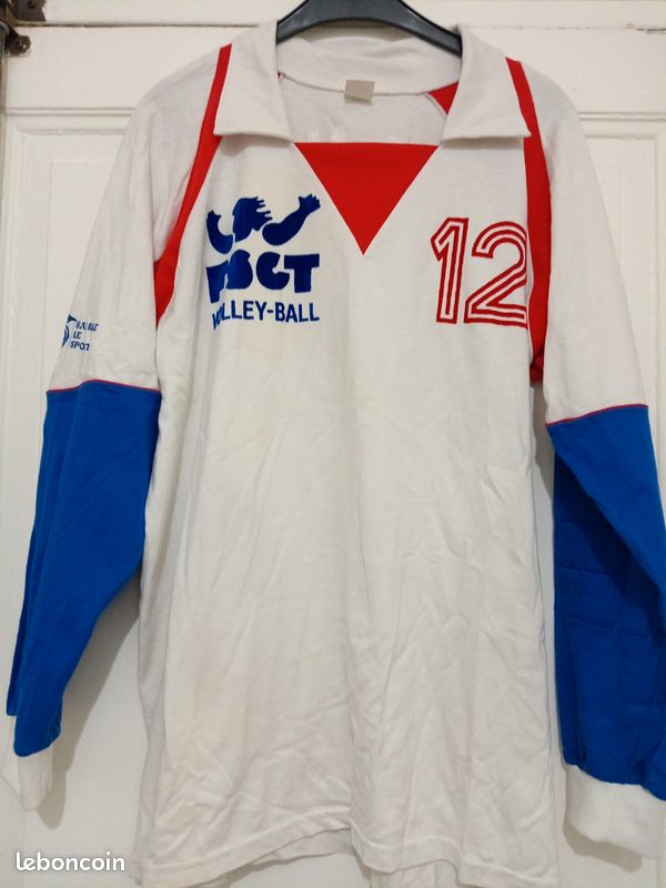 Maillot Volley Ball ASC Vintage CNES Espace Shirt manche longue 100 % coton - 6