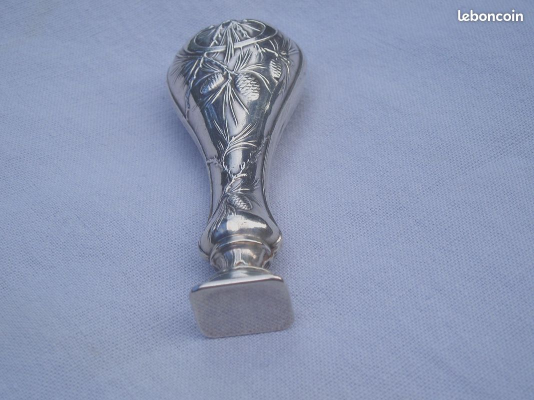Ancien Cachet / Sceau En Argent Vermeil Poinçon Minerve - Cachet Vierge - Occasion Bon état