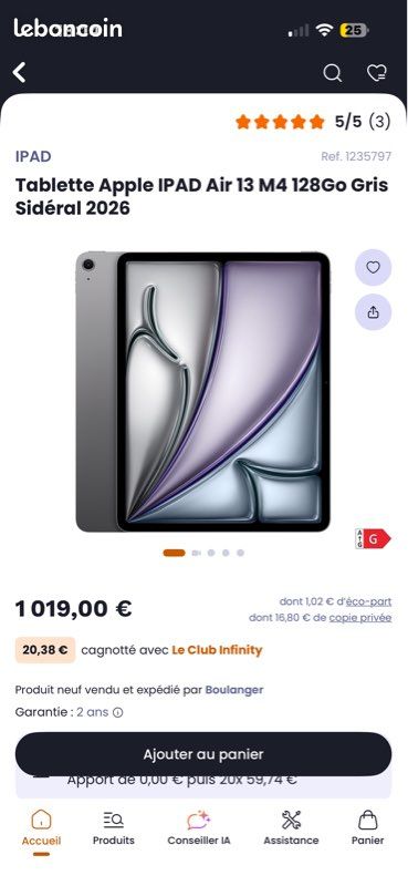 IPad 13 air pouce m4 (image 4)