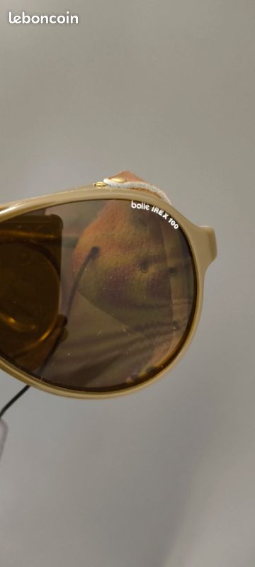 Lunettes De Soleil Vintage Bollé Glacier Irex 100 - Modèle Aviateur Noir Pour Homme - Neuf Sans étiquette