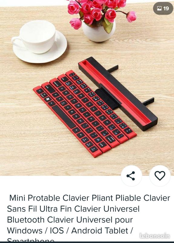 Clavier sans fil bluetooth pour pc tablette smathphone android neuf android (image 4)