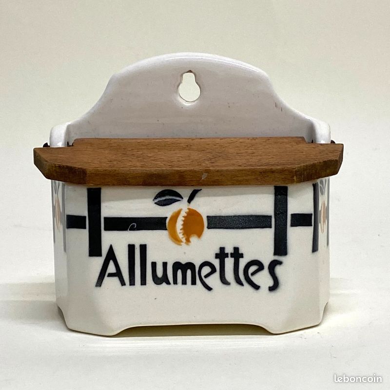 Ancien Coffre à Allumettes En Marbre Gladstone MI, Brevet 1900 - Avec Allumettes