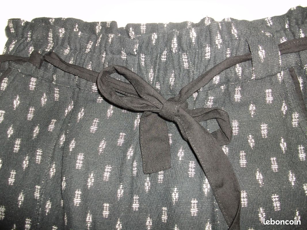 Jupe T.36 noire et blanche Camaieu (image 1)