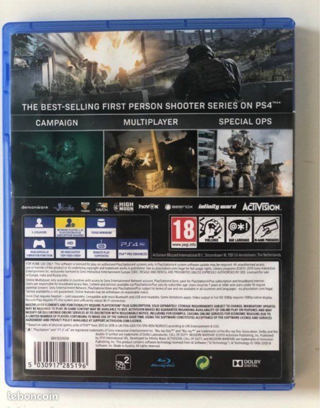 Call of Duty Modern Warfare Ps4 - Jeux vidéo