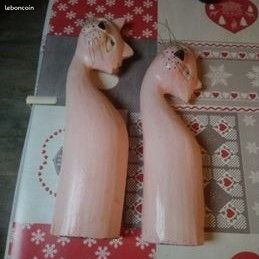 2 statuettes de chats bon état (image 2)