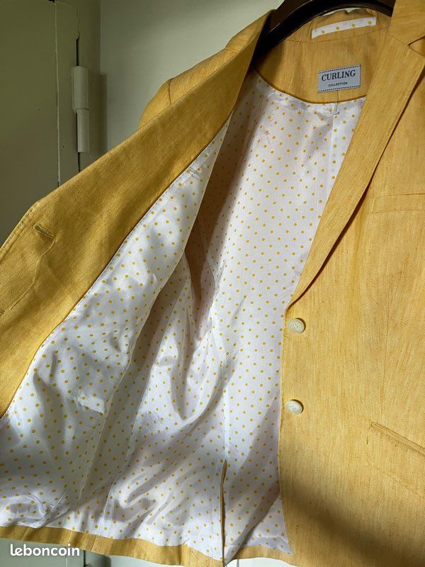 Veste Curling en lin jaune taille 42 (image 2)