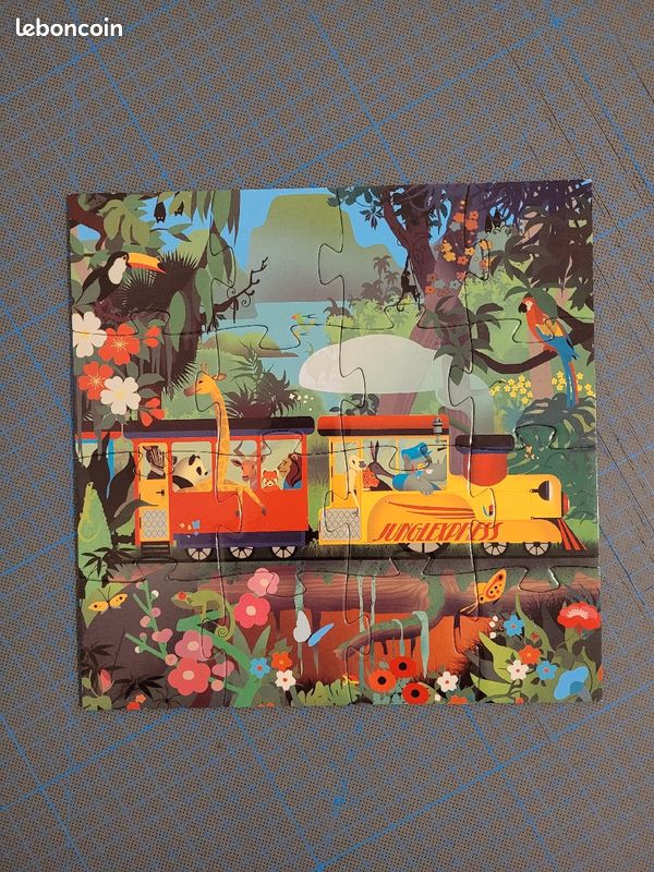 Puzzle Djeco train jungle animaux (image 3)