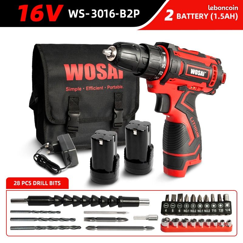 WOSAI perceuse sans fil, tournevis électrique, mini pilote d'alimentation (image 6)