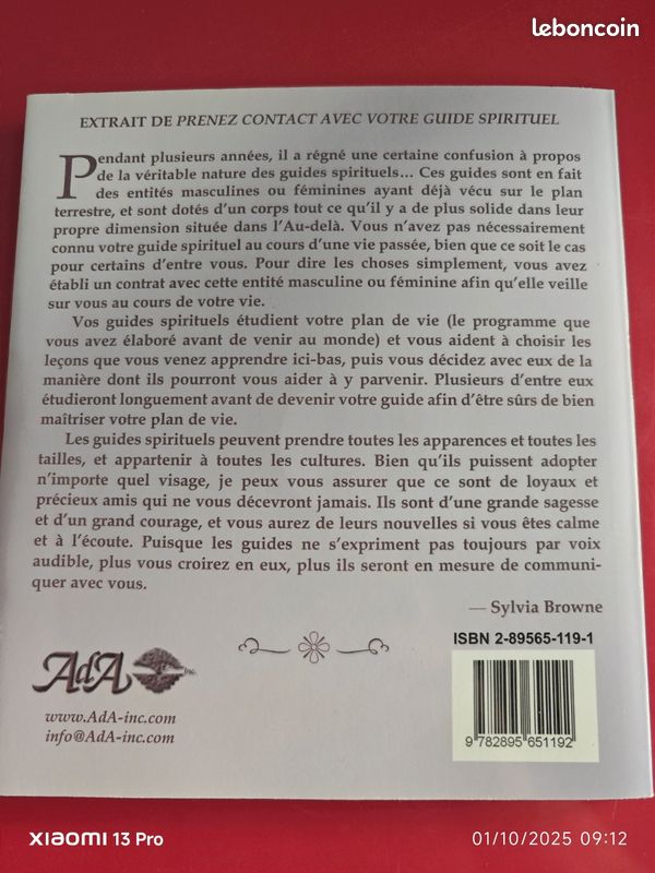 Prenez contact avec votre guide spirituel. Dvd méditation inclus. Sylvia Browne (image 2)