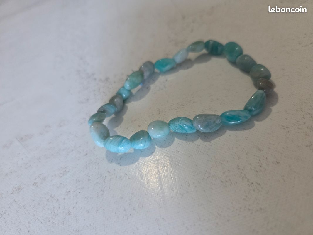 Bracelet pierre roulee amazonite (image 1)