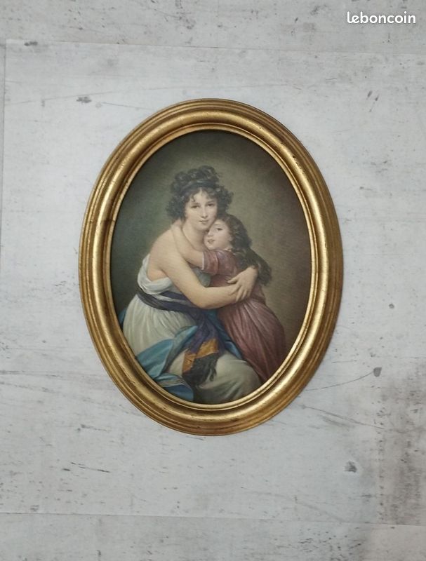 Grand tableau de charme, romantique, classique reproduction d'une peinture d'Elisabeth Vigée Lebrun (image 9)