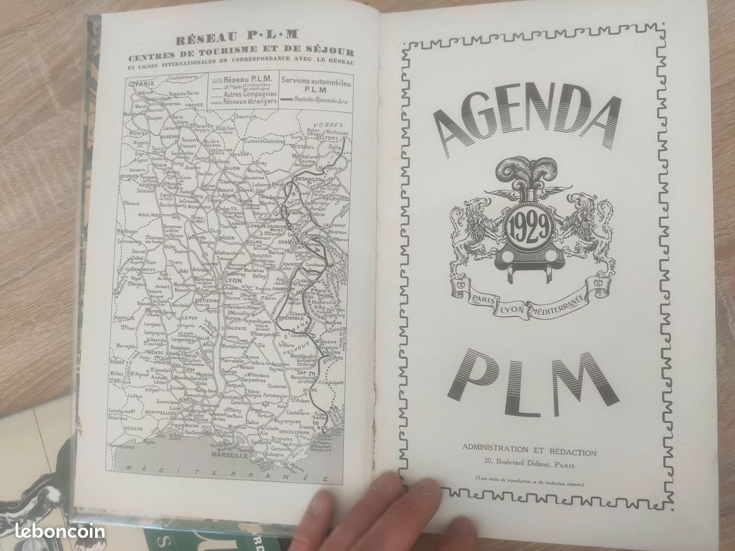 E26 – Agenda P.L.M. 1929 – Administration et Rédaction (image 3)