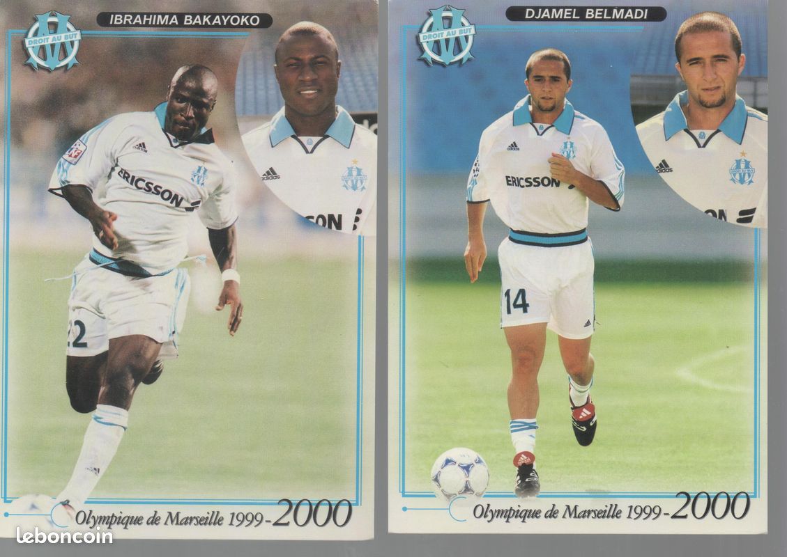 Lot 20 cp carte postale foot om 1999 2000 - Collection