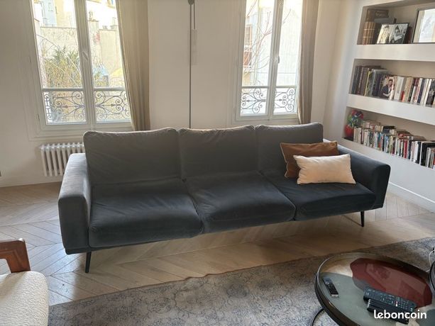 Canapé BoConcept Carlton L240cm – 3-4 Places Tissu Bleu Occasion