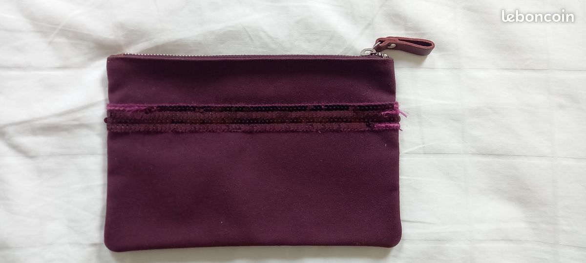 Sac Vanessa Bruno bordeaux + pochette (image 2)