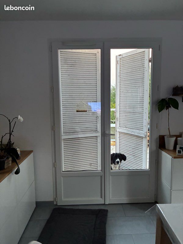 Porte-fenêtre PVC blanche 140 x 220 cm - Très bon état (image 3)