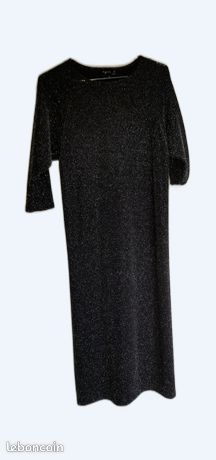 Robe Vintage Agnès B. Torero Argenté - Taille 40 - Style Rétro Années 20/30 - Occasion Très Bon état