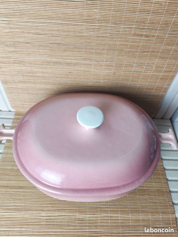 🌸 Cocotte ovale La Mama Le Creuset par Enzo Mari 33 vintage rose dégradé 🇫🇷 (image 3)