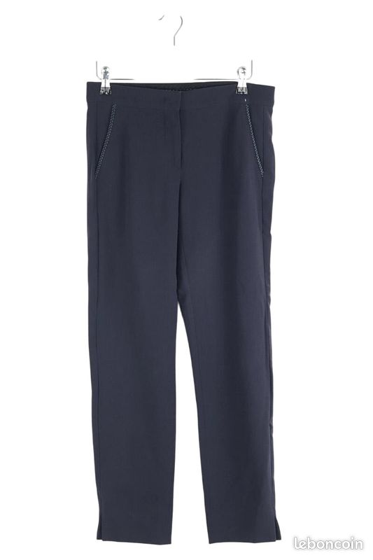 Pantalon En Laine Max Mara - Taille 38 Marron - Neuf Sans étiquettes - Coupe Droite
