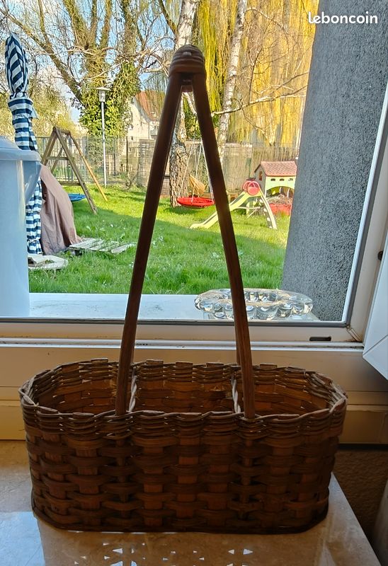 Panier De Pêche En Osier Vintage - Créel Rotin - Déco Maison Homme