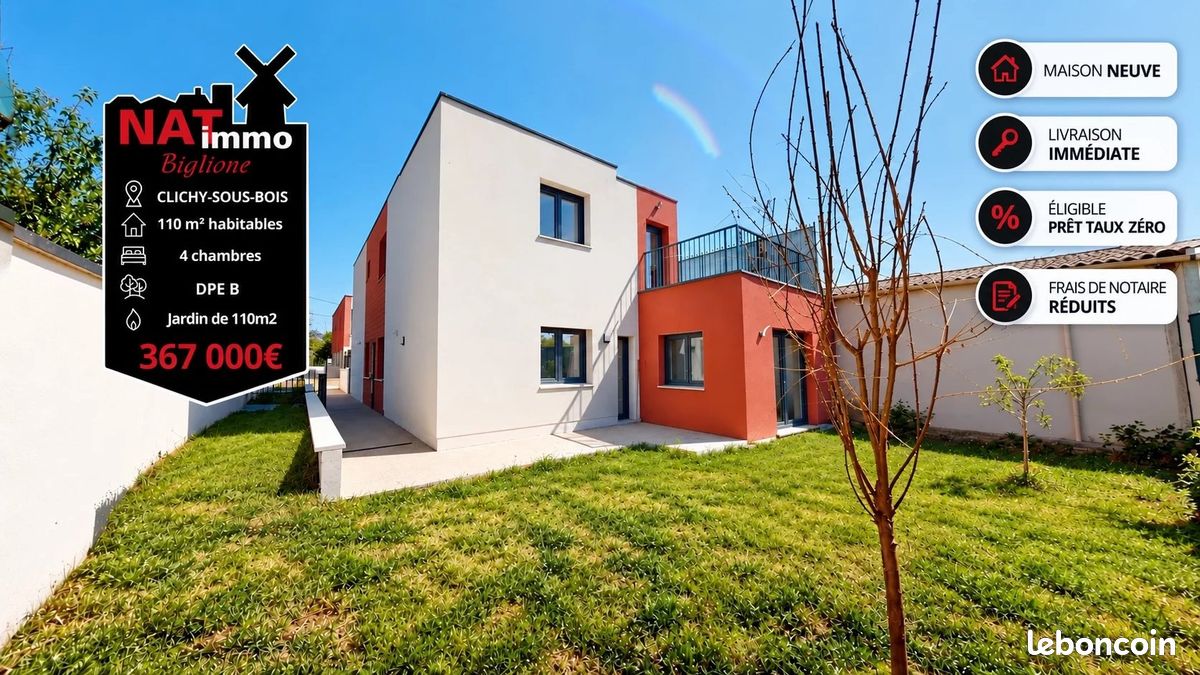 Maison 5 pièces 109 m² · à Clichy-sous-Bois · 109 m² · 367 000 €