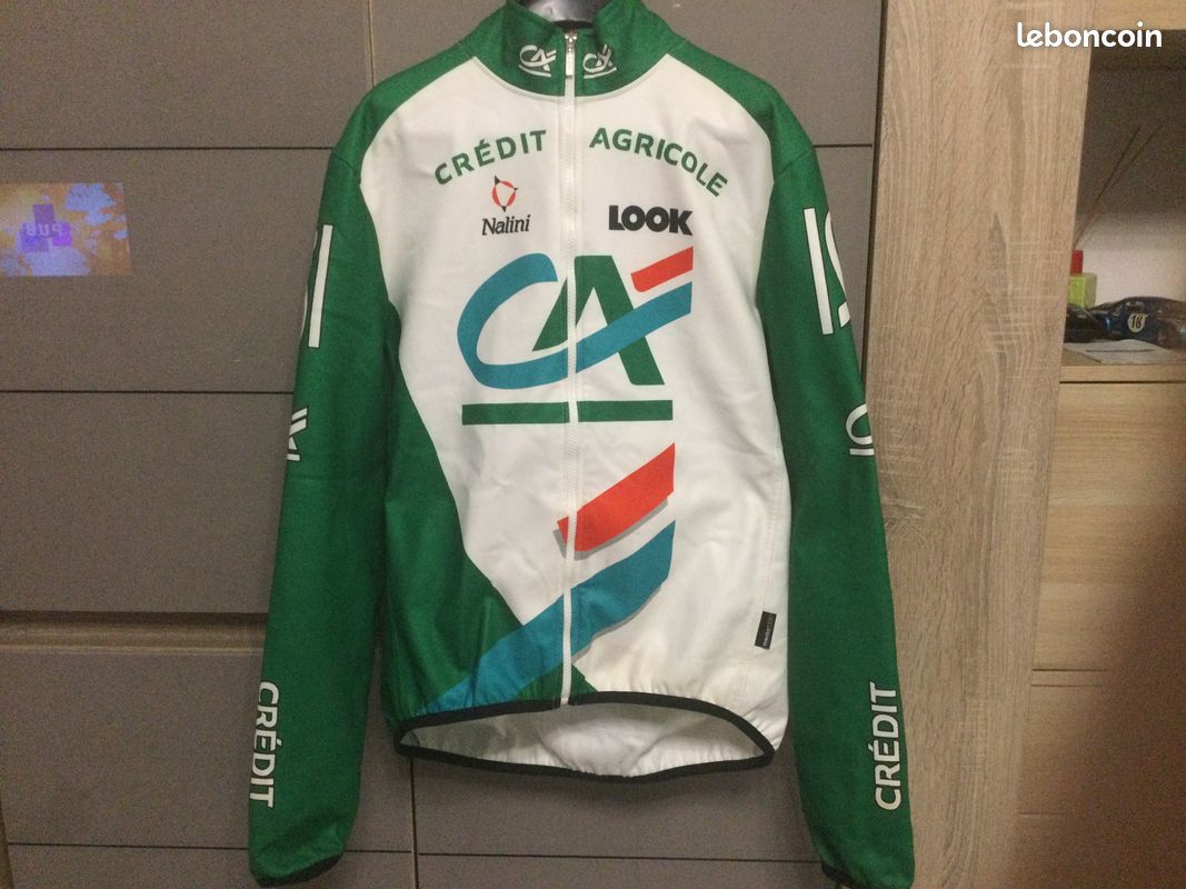 Maillot Vélo Nalini Look Crédit Agricole, Taille M, état Très Bon