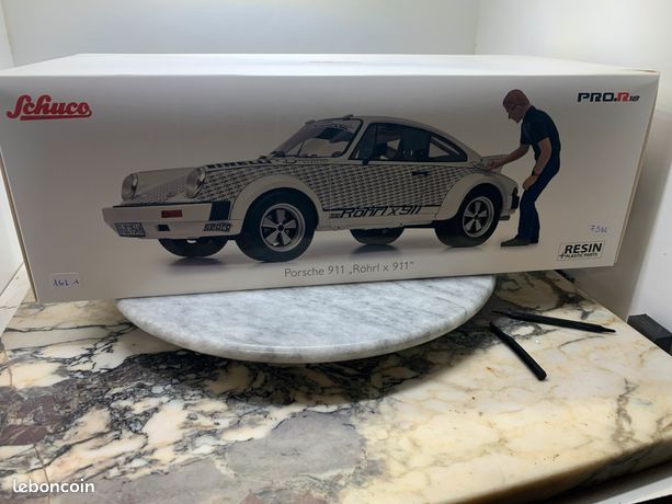 Miniature Voiture Schuco 1/18 Porsche 911 Röhrl X 911 - Noir Et Blanc
