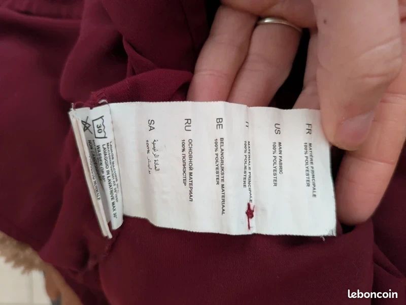 Top Rouge Bordeaux Jennyfer - Taille 36 (Occasion Très Bon état, Débardeur Femme)